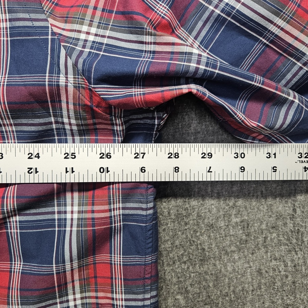 Vineyard Vines Men's XXL Slim Fit Tucker Shirt Stretch Blue Red Check Button - Picture 6 of 10
